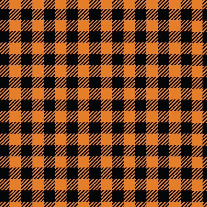 Pumpkin Buffalo Plaid Pattern Acrylic Sheets - CMB Pattern Acrylic